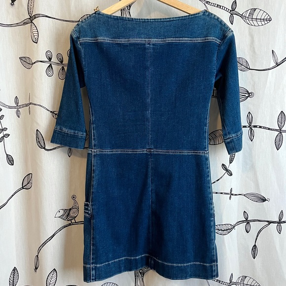 LOUIS VUITTON Vintage denim mini dress with 3/4 sleeves - Picture 2 of 6